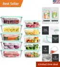 Leak-Resistant 10 Pack Glass Containers - Perfect for Meal Prep & Organization