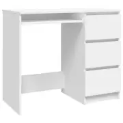Wooden Home Office Desk Work Computer Laptop Storage Drawers Cabinet Table White