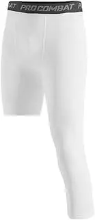 [fuik] Workout Leggings, Polyester Polyurethane Lining White Different Leg Lengths Quick Drying Comfortable Athletic Workout Pants for Hiking (M)