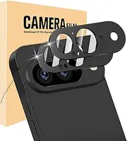 2 Pack for Google Pixel 9 Camera Lens Protector,Premium Metal Tempered Glass Camera Cover,Anti-Scratch High Definition Camera Screen Protector for Pixel 9 (Black)