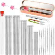 58 Pcs Beading Needles for Jewelry Making, Big Eye Beading Needles Ultra-Thin