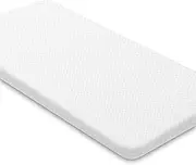 Lisara Baby Bassinet Mattress, 47 x 23.6 Dual Sided Gel Memory Foam Mattress with Waterproof, Removable Ice Silk Cover, Fit for ADOVEL, BabyBond, ANGELBLISS and ELEMARA Baby Bassinet Bedside Crib