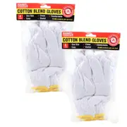 Ozoffer 8 PAIRS Cotton Gloves White Gloves Thick Wear-resistant Labor Insurance Gloves