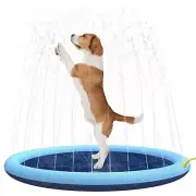 Pet Water Sprinkler Splash 150cm Outdoor Inflatable Dog Pool, Baby Water