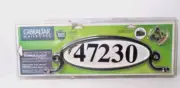 Gibraltar Mailbox Reflective, Plastic, Address Number Plaque, Black - NEW