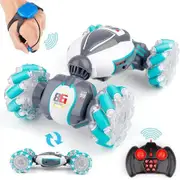 Gesture Sensing RC Stunt Car Toy for 6-12 Year Old Boys and Girls, Best Birthday Gift for Kids, H-Controlled Spinning Cars and 2.4GHz Remote Control (Green)