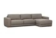 LEONE FABRIC 3 Seater Sofa with RHF Chaise