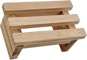 HEALEEP Exquisite Craftsmanship Wooden Step Stool Boys and Girls Foot Bench Safe for Home Use