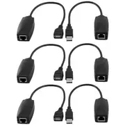 3PK PRO2 USB Male/Female Extender Cable Extension Standard CAT5 50m PC/Mac