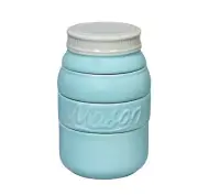 Mason Jar Measuring Cups Blue Stacking Nesting Kitchen Rustic Country Farmhouse