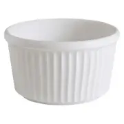 G.E.T. PA1101707024 Corona Actualite Bright White Porcelain 10.7 oz. Ramekin