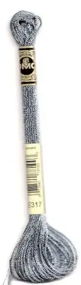DMC Light Effects Floss, metallic, cross stitch #E317 - Titanium