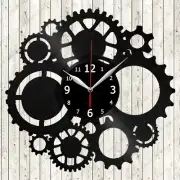 Mechanism Vinyl Record Wall Clock Decor Handmade 546