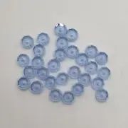 24pc Swarovski Crystal Light Sapphire 6mm Flat Spacer 5350 Beads; Vintage