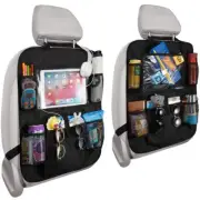 2 Pack Car Backseat Organizer Seat Back Protector Kick Mats for Kids