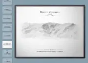 Mount Mitchell / Attakulla Landform Sketch Poster (Highest Peak in Appalachians)