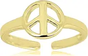 [AVORA] 925 Sterling Silver Adjustable Peace Sign Toe Ring