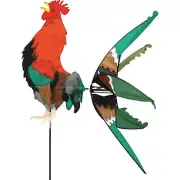 Morning Rooster Staked Wind Spinner With Pole & Ground Mount ..35...PR 25365
