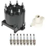 Distributor Rotor Cap & Platinum .035" Spark Plugs Kit ACDelco for Firebird V8
