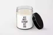 White Elephant Gift Candle - Soy Wax Candle - Hand Poured Candle