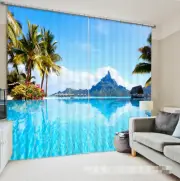 3D Sky sea 523 Blockout Photo Curtain Printing Curtains Drapes Fabric Window AU