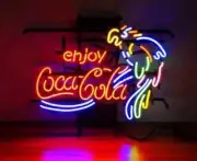 20"x16" Enjoy Coca Cola Coke Parrot Neon Sign Lamp Light Bar Club Gift Artwork