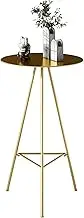 Dining Chairs Outdoor Bar Table and Stools Set,with Gold Metal Frame Pub Table and Chairs Set of 3,Kitchen Counter Height Table and Chairs 3 Pieces Set