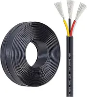 16 Gauge 3 Conductor Wire, 16/3 Tinned Copper 3 Wire Cable, Flexible Low Voltage Wire PVC Stranded Electrical Wires 16 AWG Wire Tinned Copper Hookup Wire(100ft)
