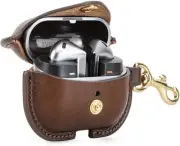 Genuine Leather Case for Galaxy Buds 3/Buds 3 Pro Case Leather Cover Protector