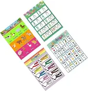 Generic 4Pcs Educational Wall Charts for Interactive Preschool Posters Featuring Colors Alphabet Numbers Farm Animals Learning Tools for Early Childhood
