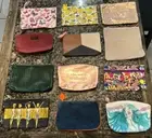 Ipsy Cosmetic Bag Lot 12 Sequins Lemons Butterflies Artsy Fashion Top Zip New