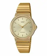 Casio MQ24G-9E, Classic Analog Watch, Goldtone Bracelet Band, Water Resistant