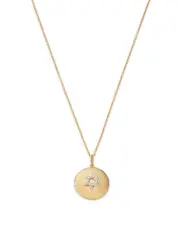 Nina Gilin 14K Yellow Gold Star of David Diamond Locket Pendant Necklace, 16