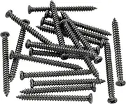 Musiclily Basic 2.8x32mm Metal Metric Thread P90 Style Pickup Mounting Screws, Black(Set of 20)