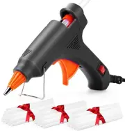 Hot Glue Gun with 30 Glue Sticks, Mini Hot Glue Gun Fireproof Small Hot Glue Gun