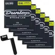 Briskdrop Dunlop DEN1046 Electric-Nickel Medium Strings (6/Set 10-46) w/ String Winder, 6 Pack, den1046-6pk