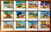 GAMBIA 1995 DISNEY EN EL OESTE 12 VALORES + 4 HOJITAS BLOQUE NUEVOS MNH