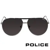 在飛比找momo購物網優惠-【POLICE】簡約時尚飛行員框太陽眼鏡(黑-POS8759