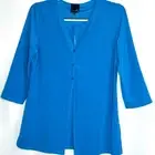 Also Known As Teal Cardigan Blouse Button Up Size Medium