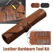 Multi-Purpose Roll Organizer Leather Tool Roll Roll-up Tool Bags Storage Pouch