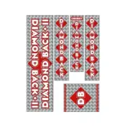 Diamond Back - 1982-83 DBII Silver Streak RED DB- Snake decal set - Old school b