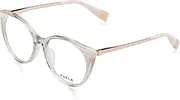 [Furla] Women's Eyeglass Frame Vfu722v Shiny Grey/Green 53/17/135 Sunglasses, Shiny Grey/Green, 53/17/135
