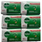 DETTOL ORIGINAL ANTIBACTERIAL BAR SOAP 6 X 100g BARS