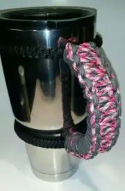 Paracord Handle for 40oz,30oz,or 20ozYeti Ozark & Rtic Pink Camo & Graphite Grey