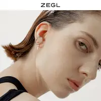 在飛比找樂天市場購物網優惠-ZEGL設計師925純銀法式復古十字架耳夾無耳洞女耳骨夾耳環