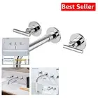 Elegant Wall-Mounted Widespread Bathroom Sink Faucet with 360 Swivel Spout