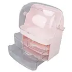 Skincare Organizer Large Capacity 3 Layers Pink Waterproof Dustproof Humaniz SPG