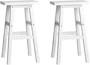 [Artiss] Bar Stools Stool Set of 2 Kitchen Swivel Counter Barstools Dining Chair Chairs White in 66cm Seat Height Floor for Home Bar Dining Room Cafe Outdoor Indoor