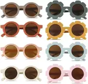 8 Pairs Toddler Sunglasses Cute Kids Outdoor Beach Sunglasses Girls Boys round F