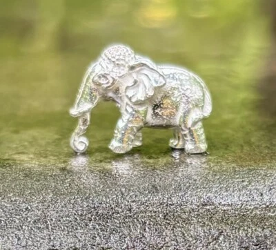999 Silver Hindu Religious Solid Elephant Hathi Idol Statue 5 gm, rahu remedy